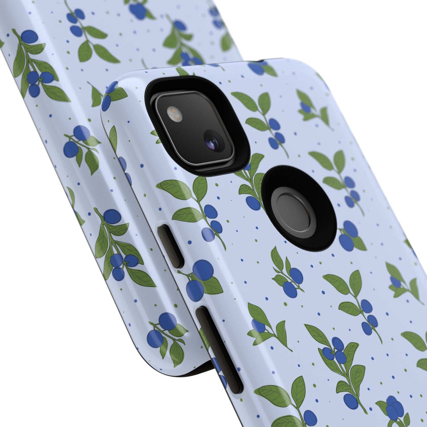 Floral Tough Phone Case - Blueberry Blossom Design