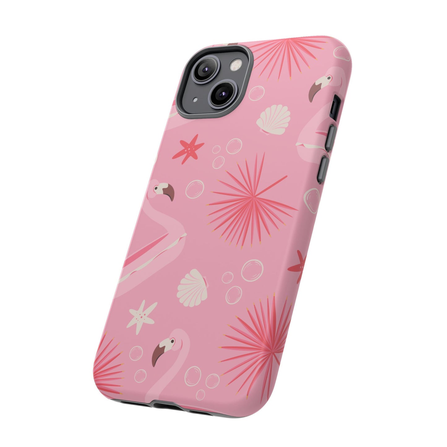 Tough Cases: Tropical Flamingo Phone Case for Summer Vibes