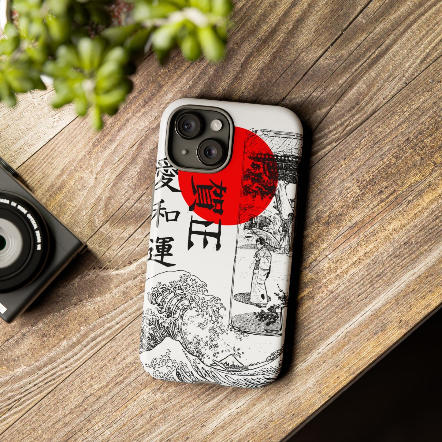Japanese Zen Art Phone Case - Tough Cases with Wave Design