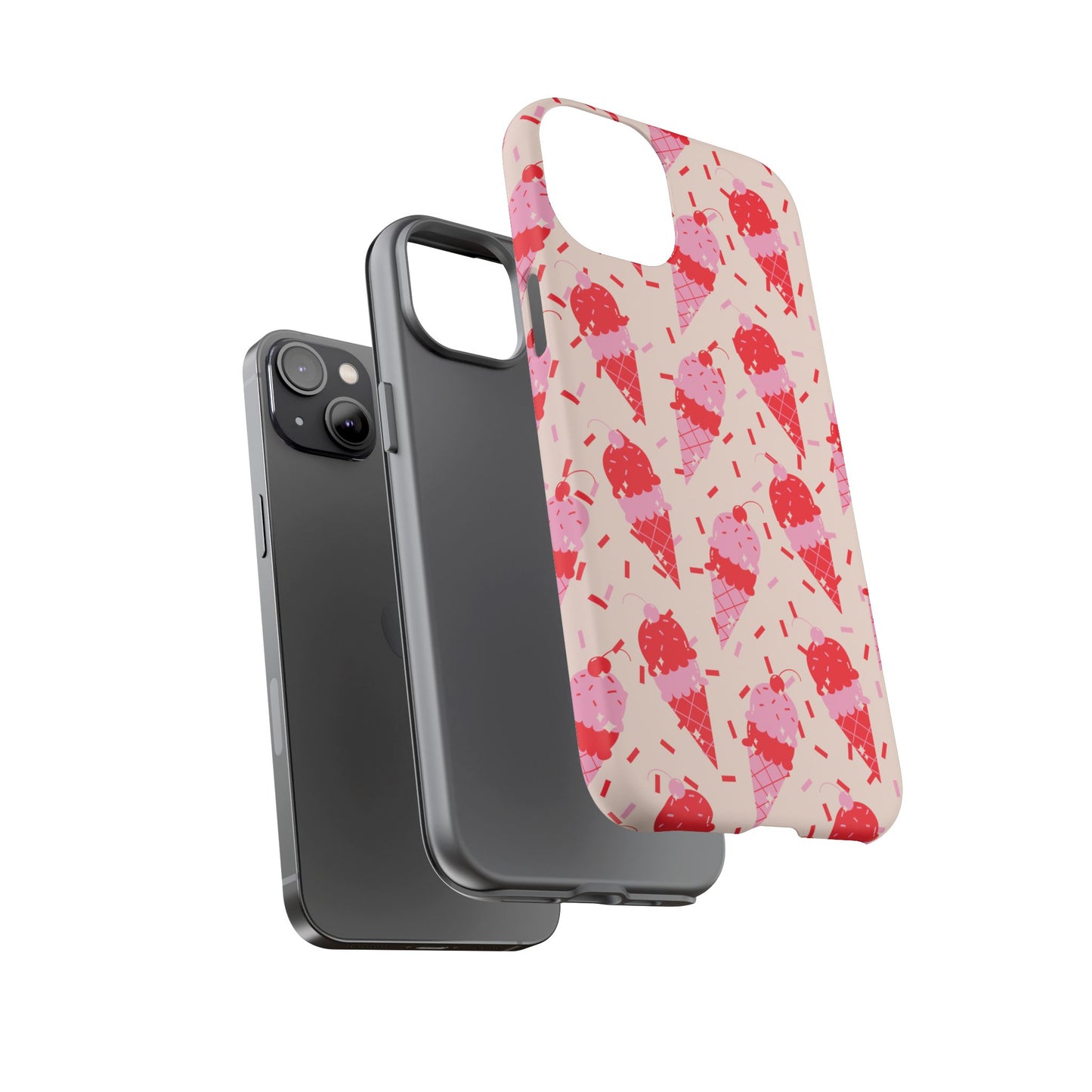 Ice Cream Phone Case - Cute Tough Cases for Ice Cream Lovers, Fun Summer Accessory, Birthday Gift, Colorful iPhone Cover
