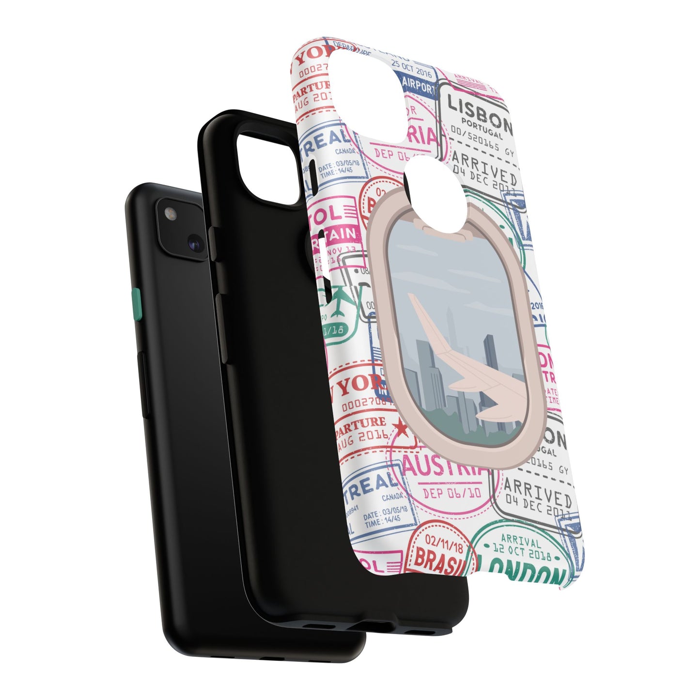 Travel-Themed Phone Case with Airplane Design