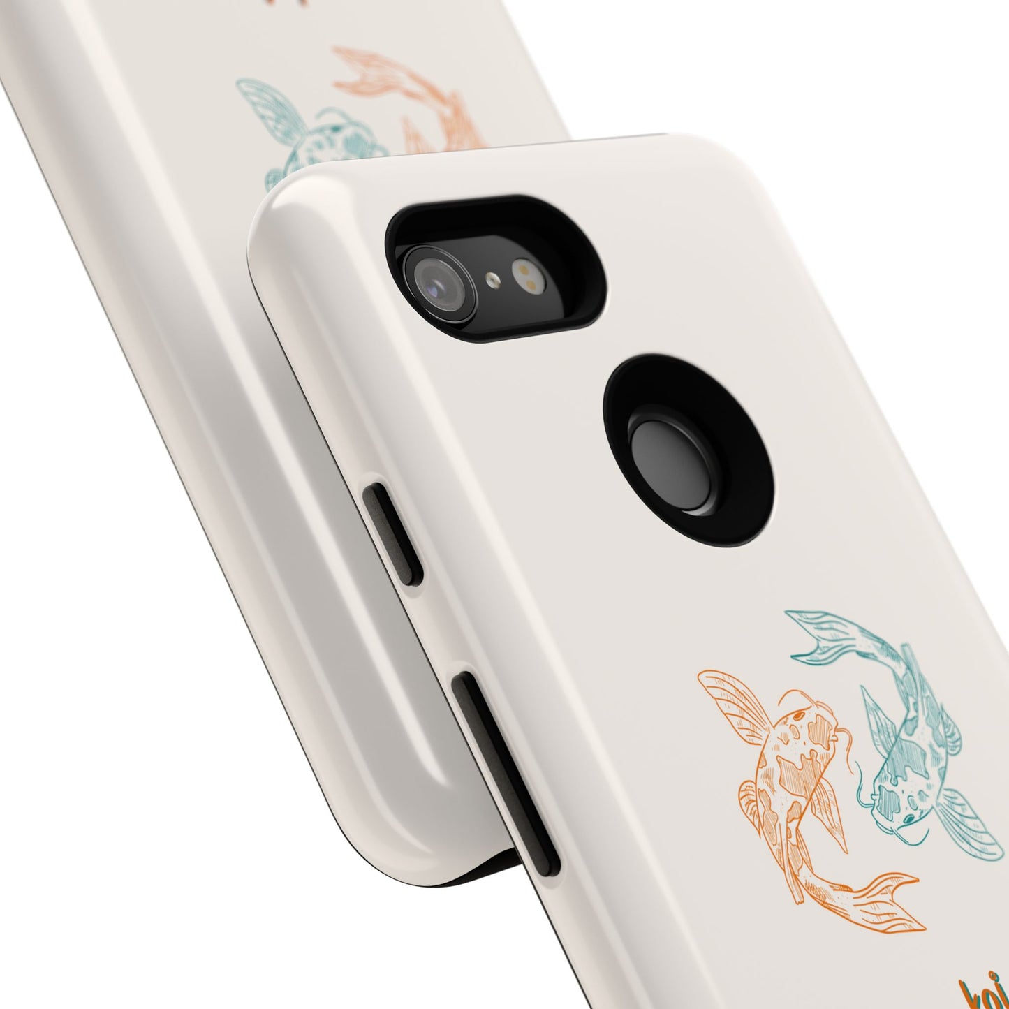 Koi Fish Tough Phone Case - Stylish & Durable Design for Aqua Lovers