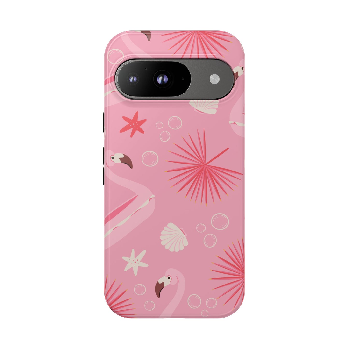 Tough Cases: Tropical Flamingo Phone Case for Summer Vibes