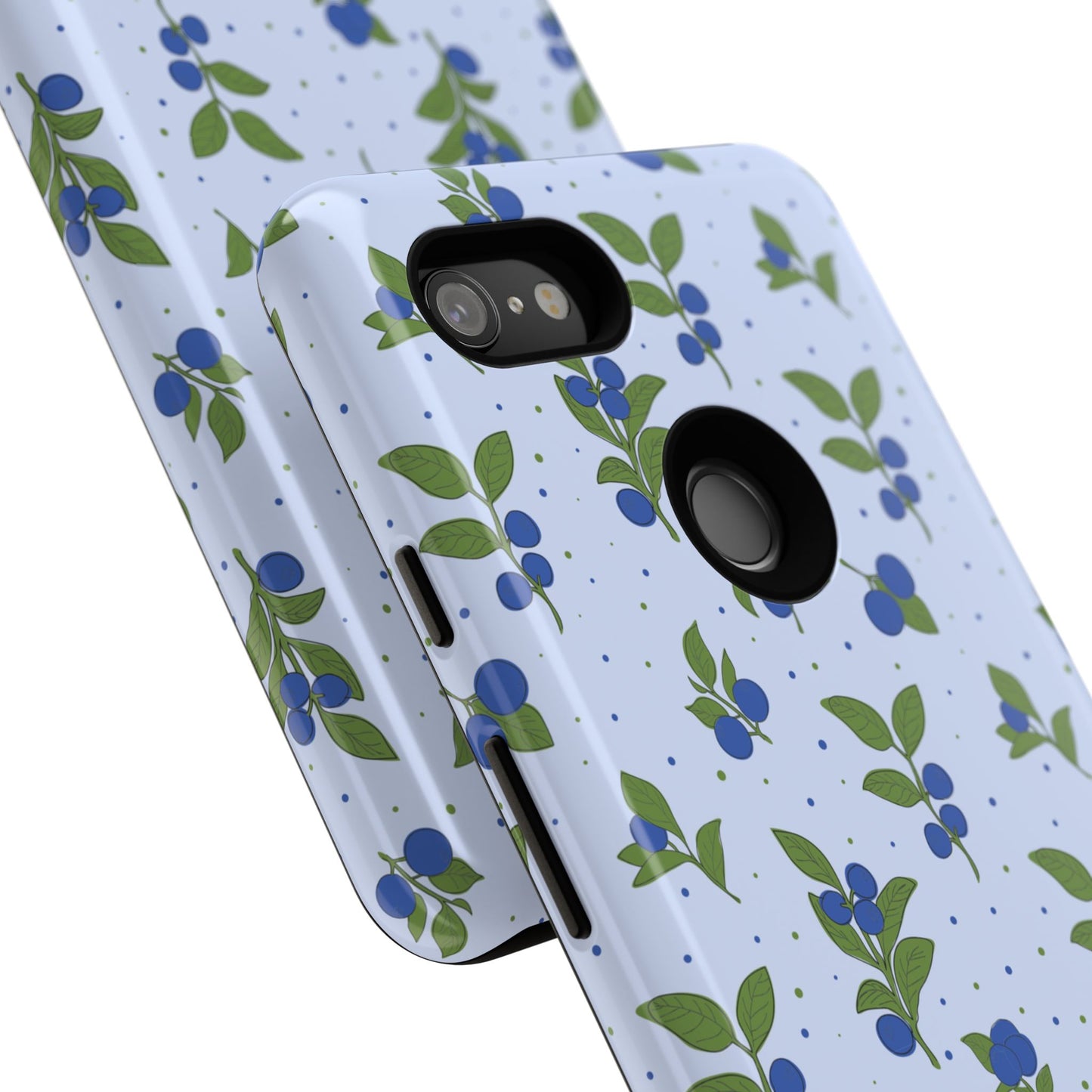 Floral Tough Phone Case - Blueberry Blossom Design