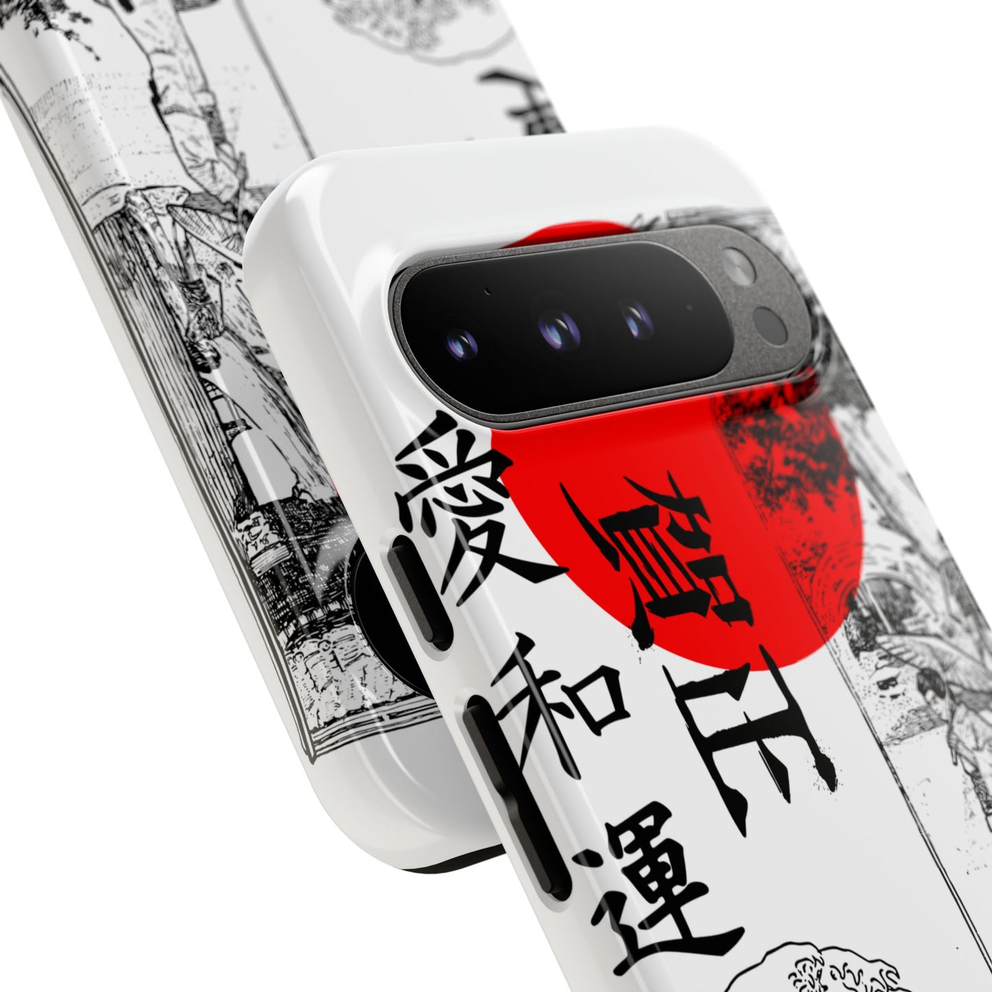 Japanese Zen Art Phone Case - Tough Cases with Wave Design