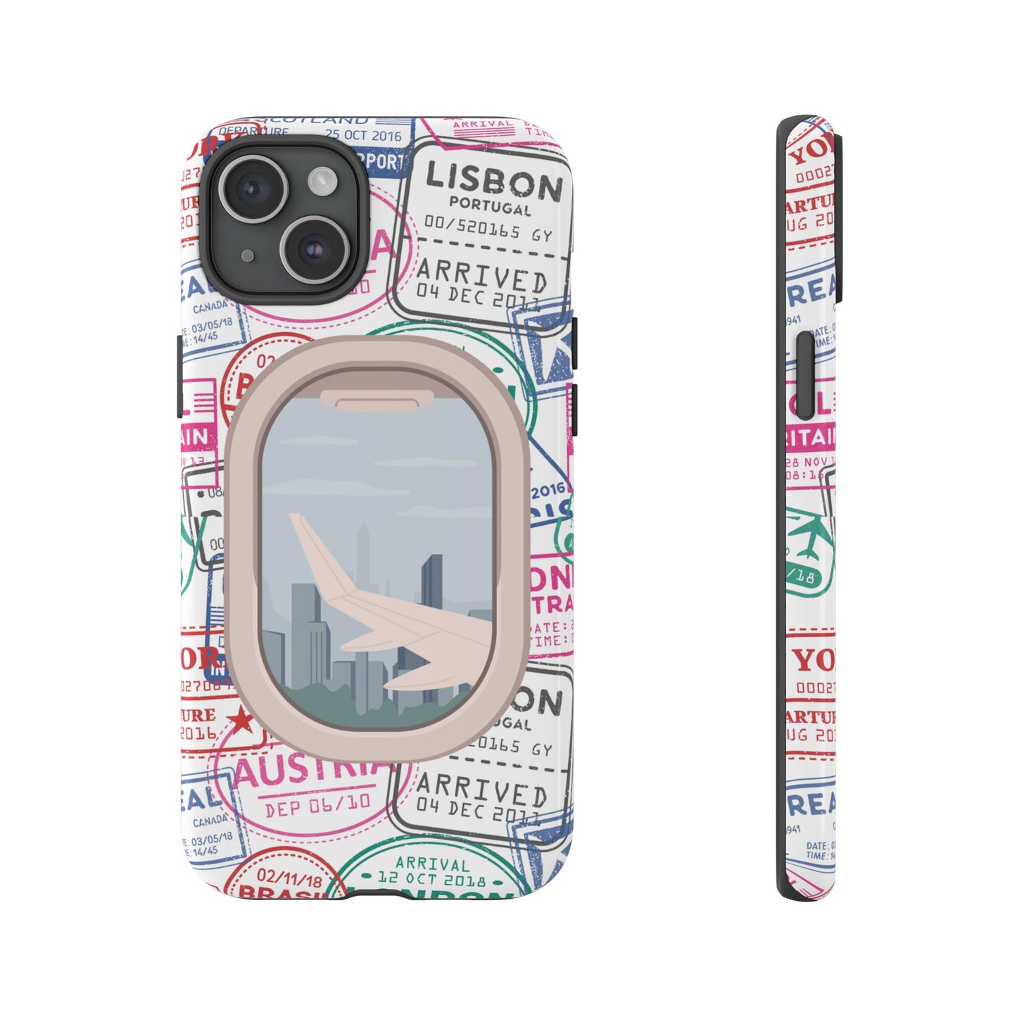Travel-Themed Phone Case with Airplane Design
