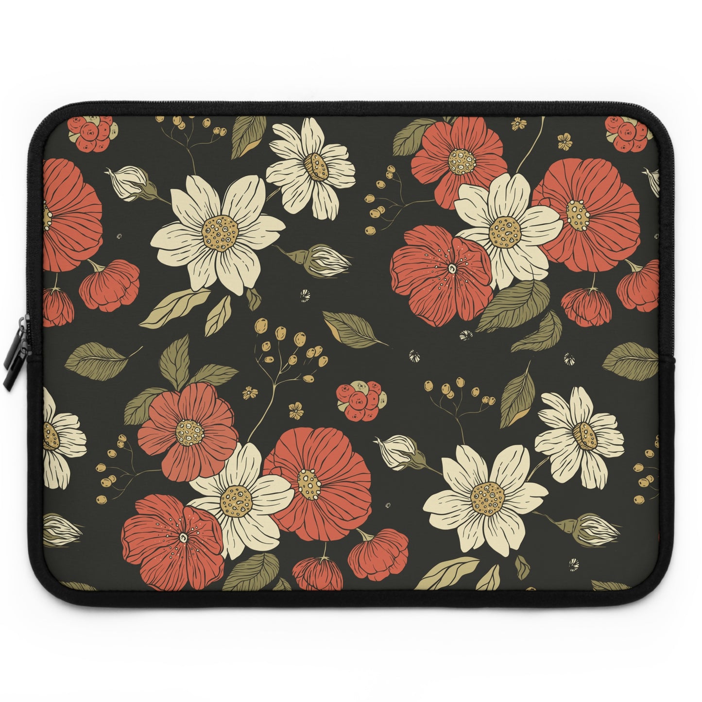 Floral Laptop Sleeve - Elegant Floral Design for Secure Storage