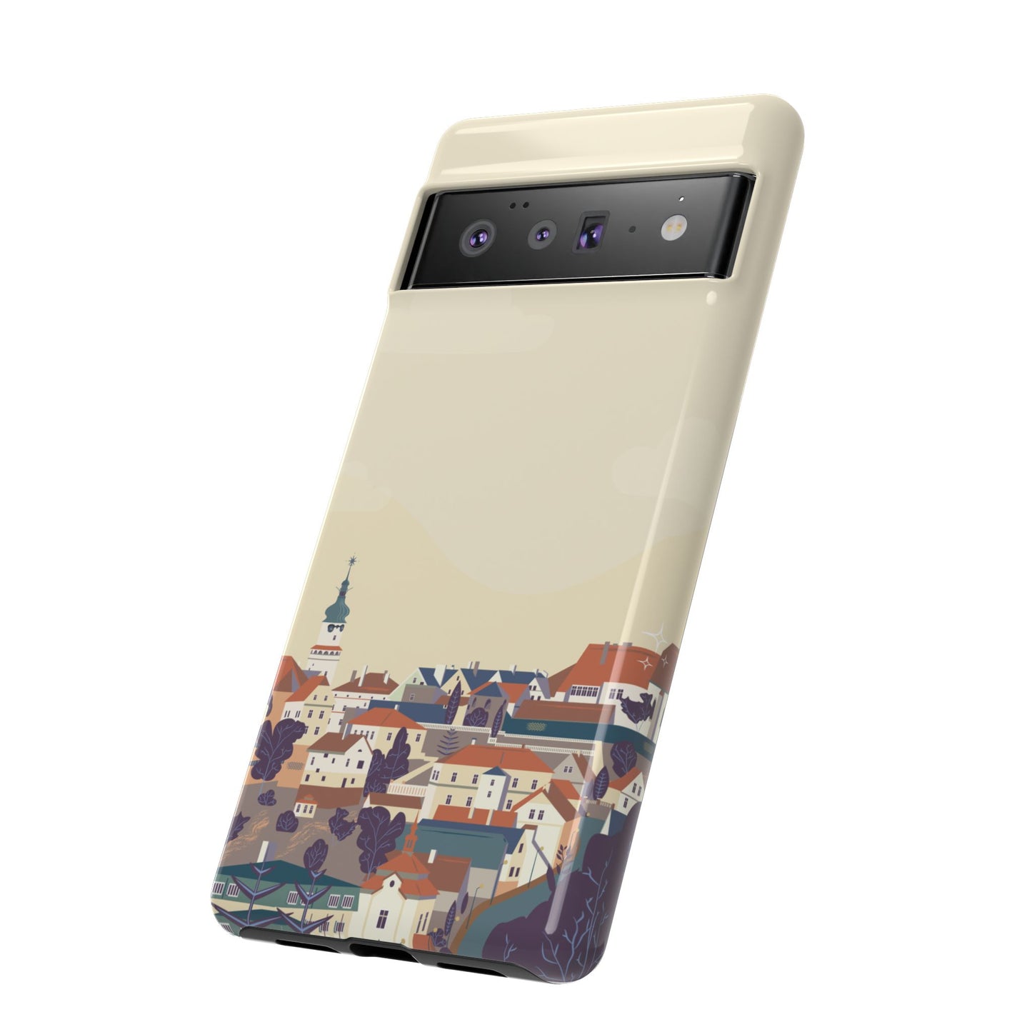 Artistic Phone Case - Charming Village Design