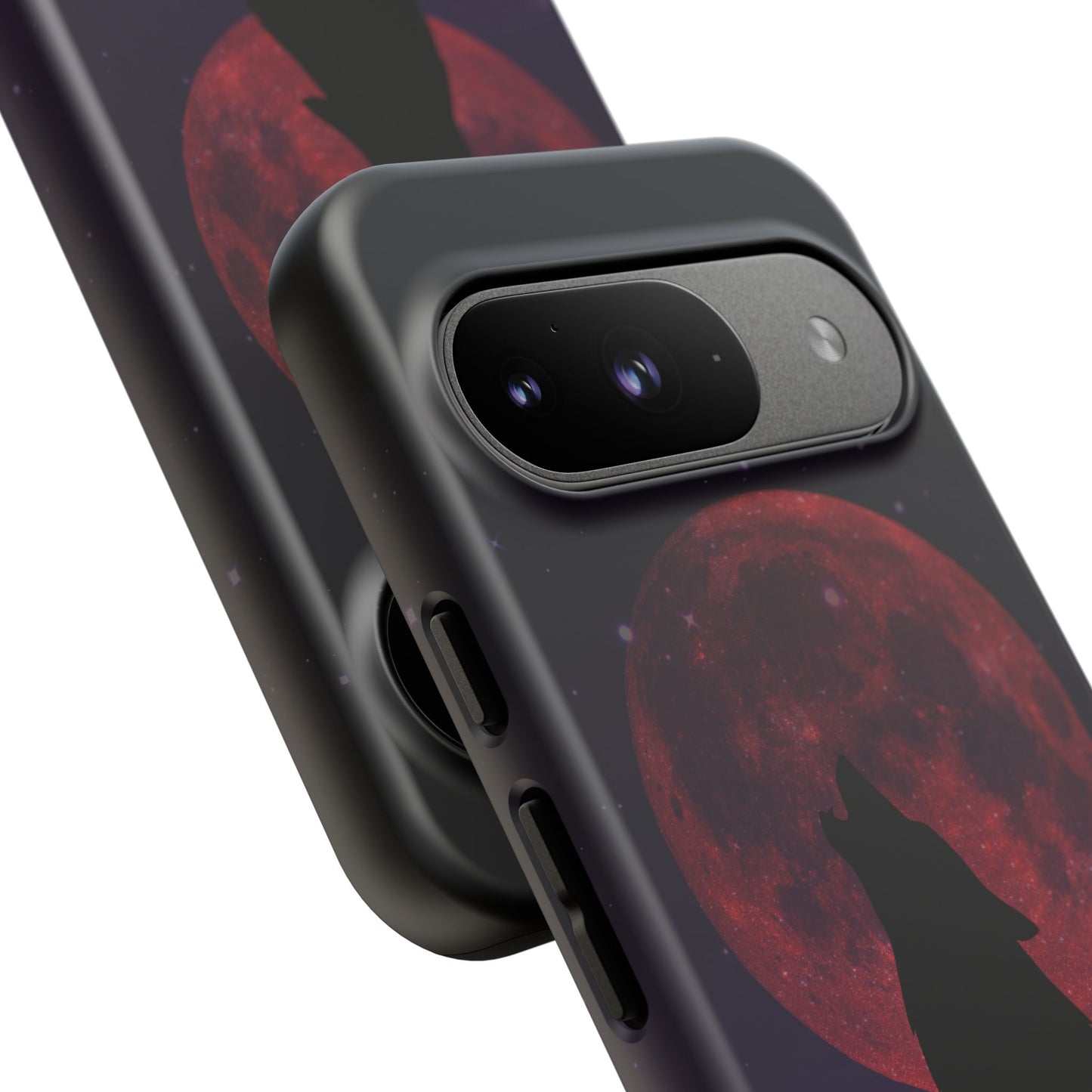 Wolf Howling at Blood Moon Phone Case - Tough & Stylish Protector