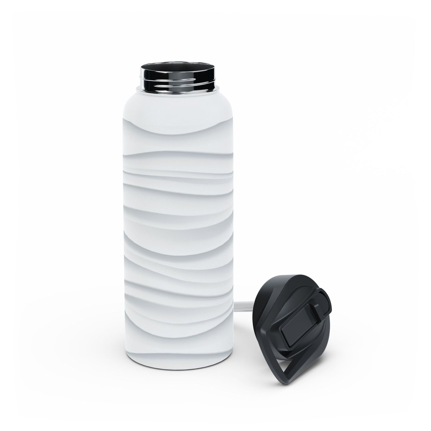 Stylish Stainless Steel Water Bottle - Wave Design