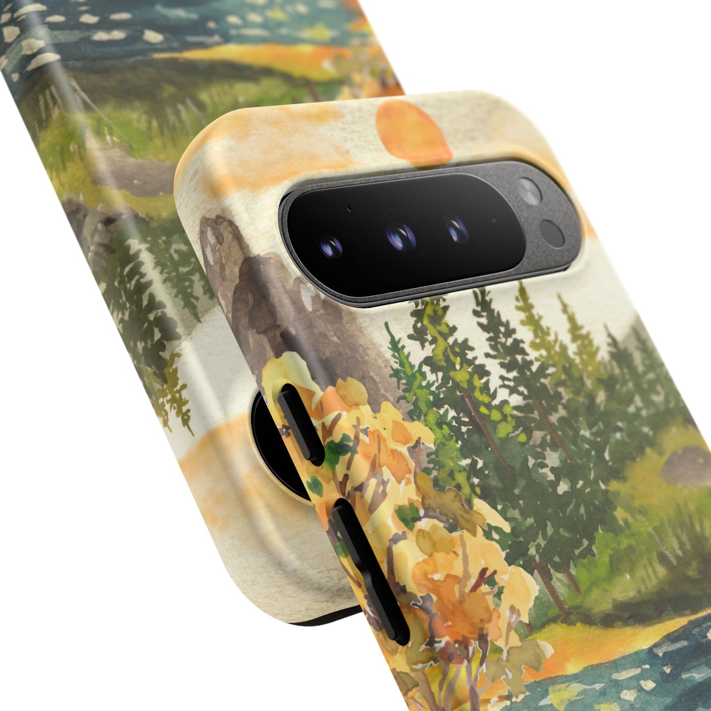 Artistic Phone Case with Ducks and Nature Scene