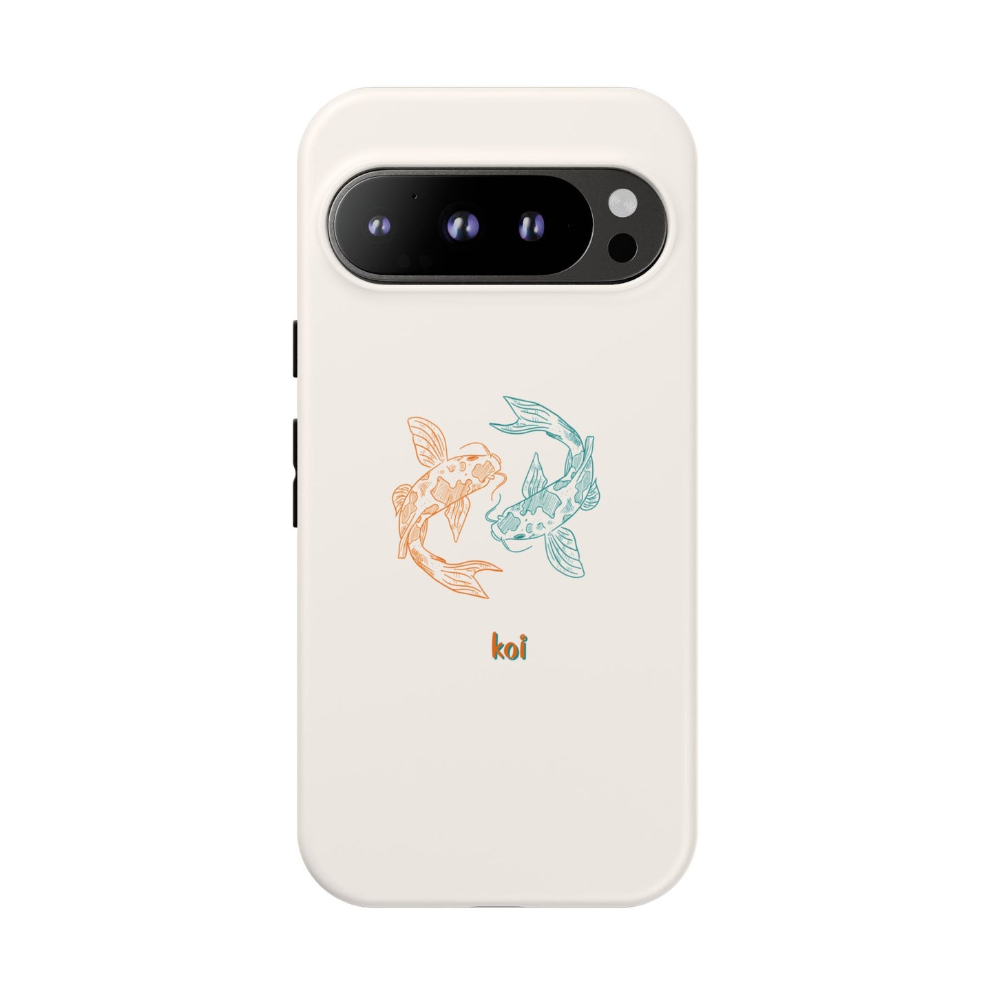 Koi Fish Tough Phone Case - Stylish & Durable Design for Aqua Lovers