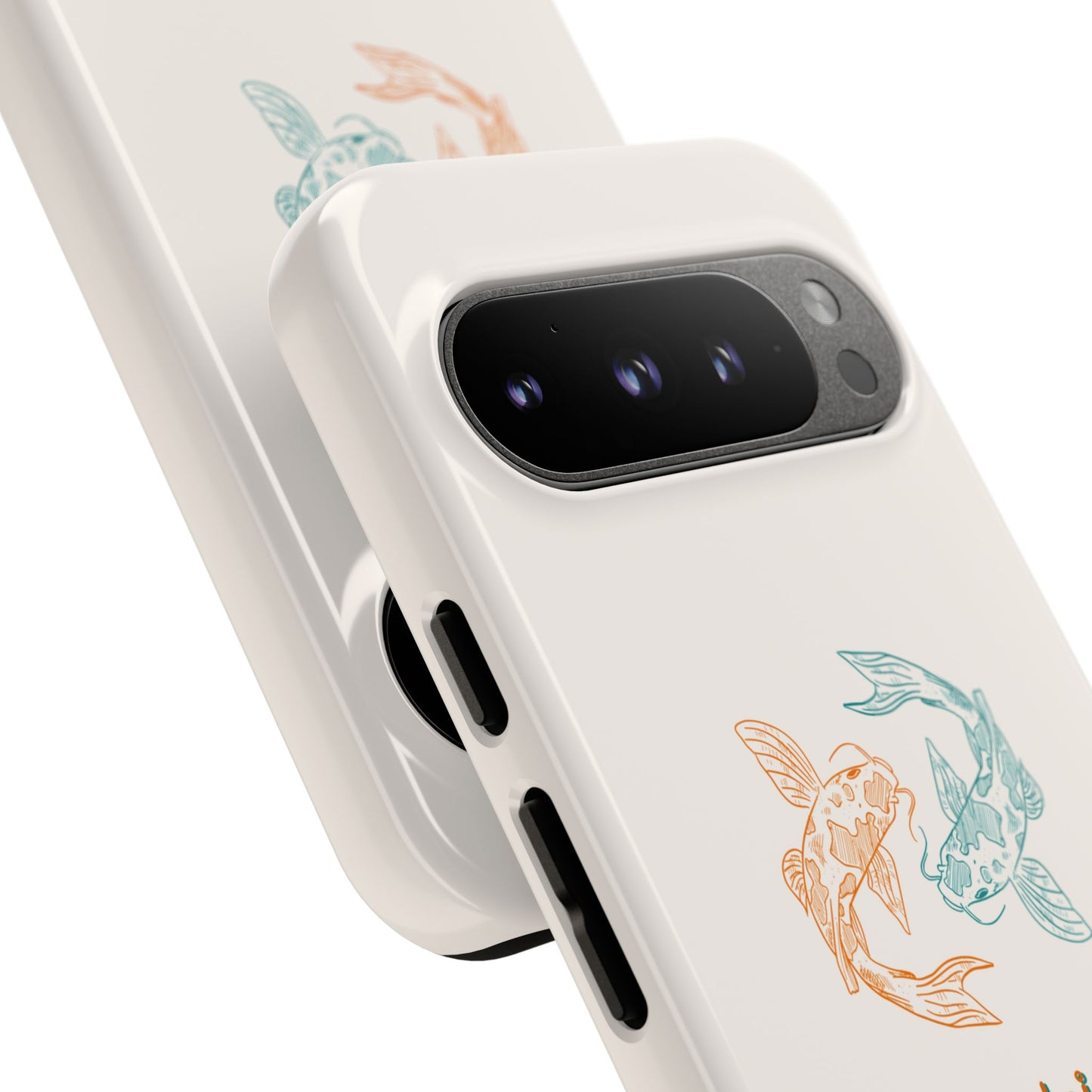Koi Fish Tough Phone Case - Stylish & Durable Design for Aqua Lovers