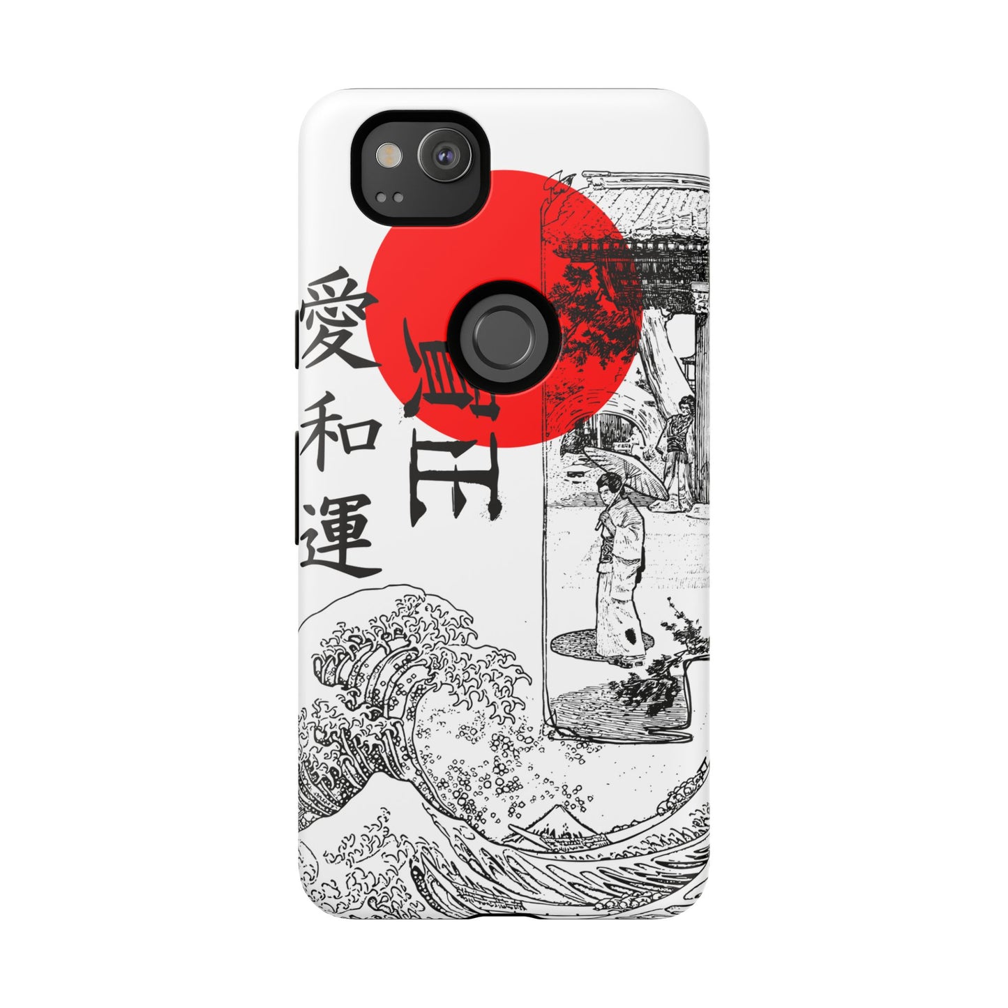 Japanese Zen Art Phone Case - Tough Cases with Wave Design