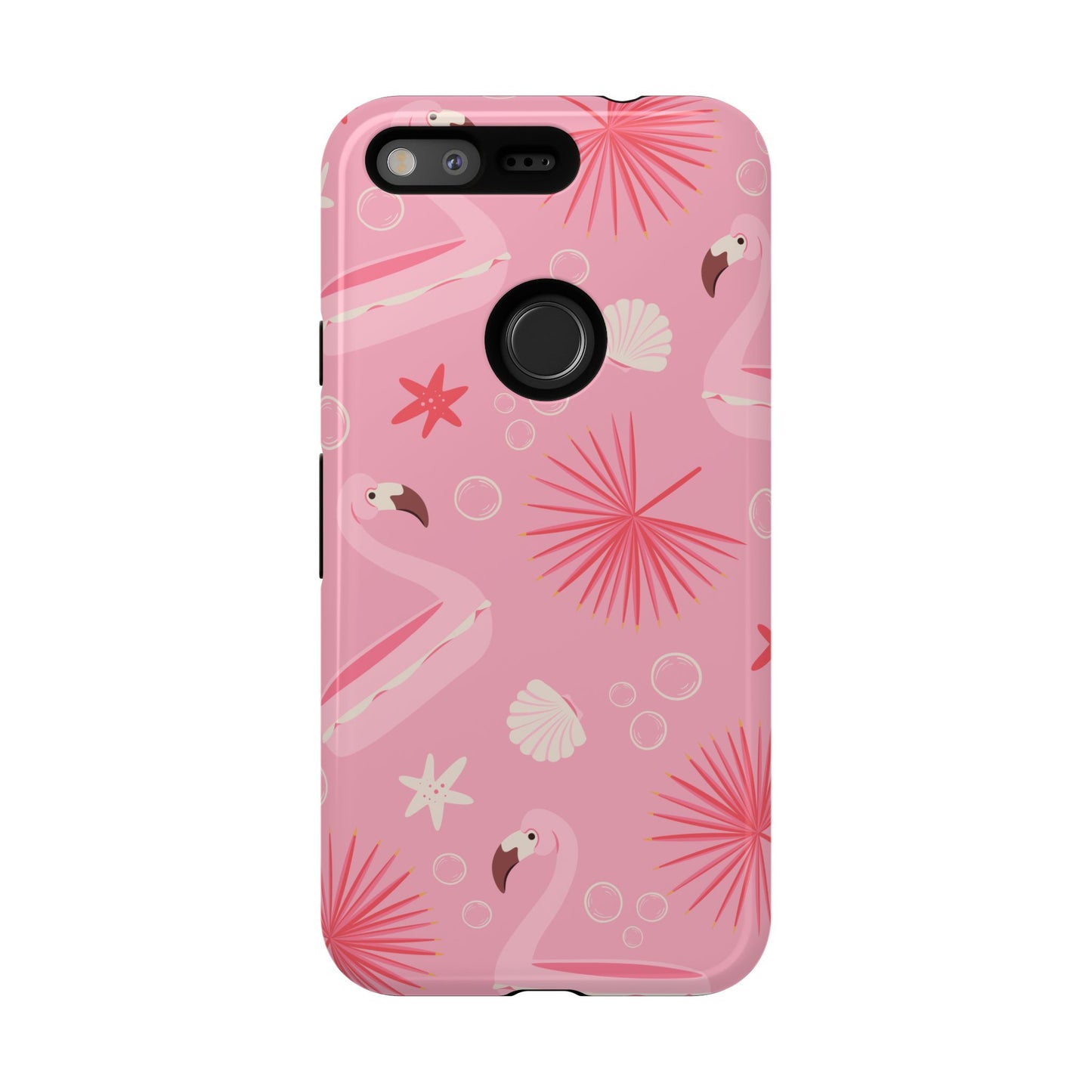 Tough Cases: Tropical Flamingo Phone Case for Summer Vibes