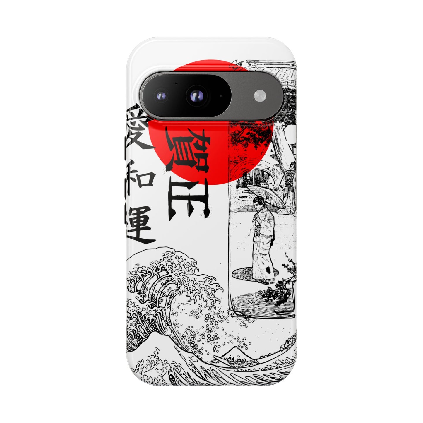 Japanese Zen Art Phone Case - Tough Cases with Wave Design