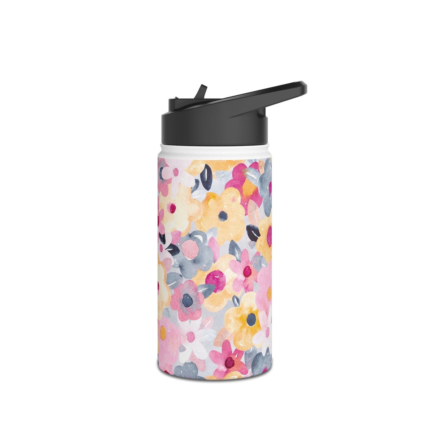 Floral Stainless Steel Water Bottle - Reusable Beverage Container for Eco-Friendly Hydration