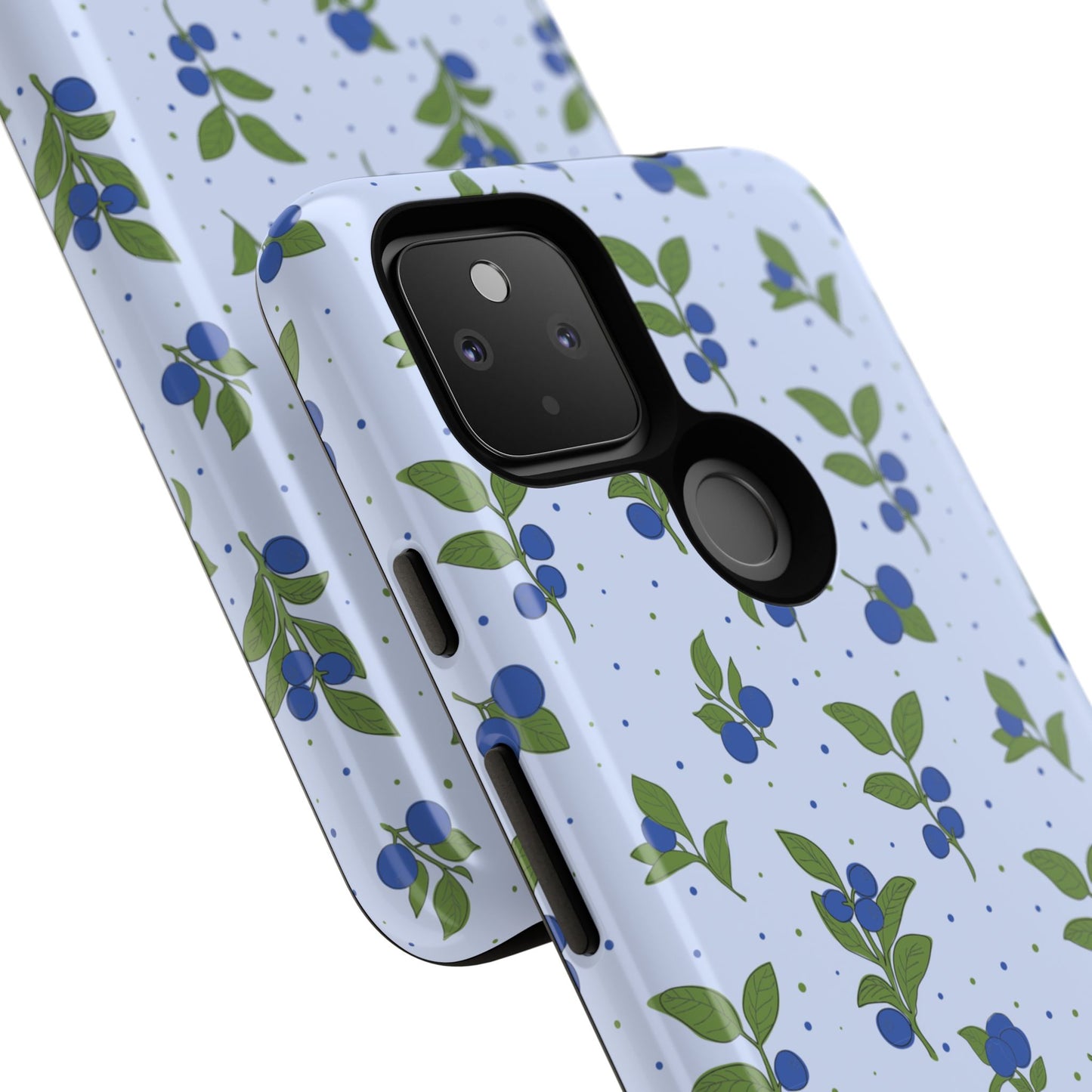 Floral Tough Phone Case - Blueberry Blossom Design