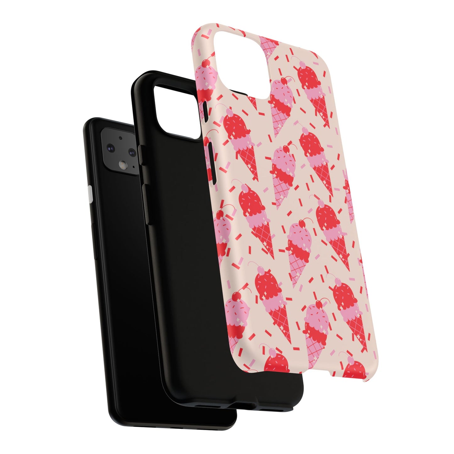 Ice Cream Phone Case - Cute Tough Cases for Ice Cream Lovers, Fun Summer Accessory, Birthday Gift, Colorful iPhone Cover