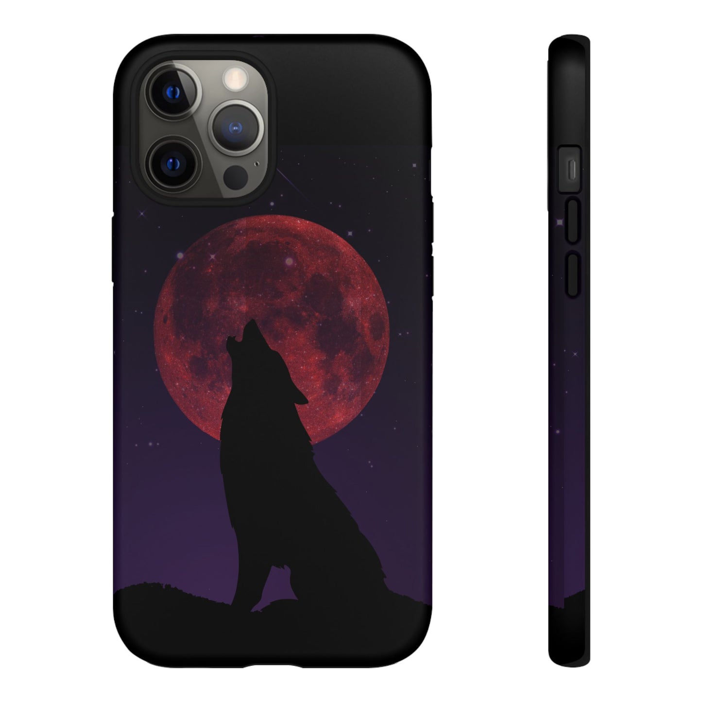 Wolf Howling at Blood Moon Phone Case - Tough & Stylish Protector