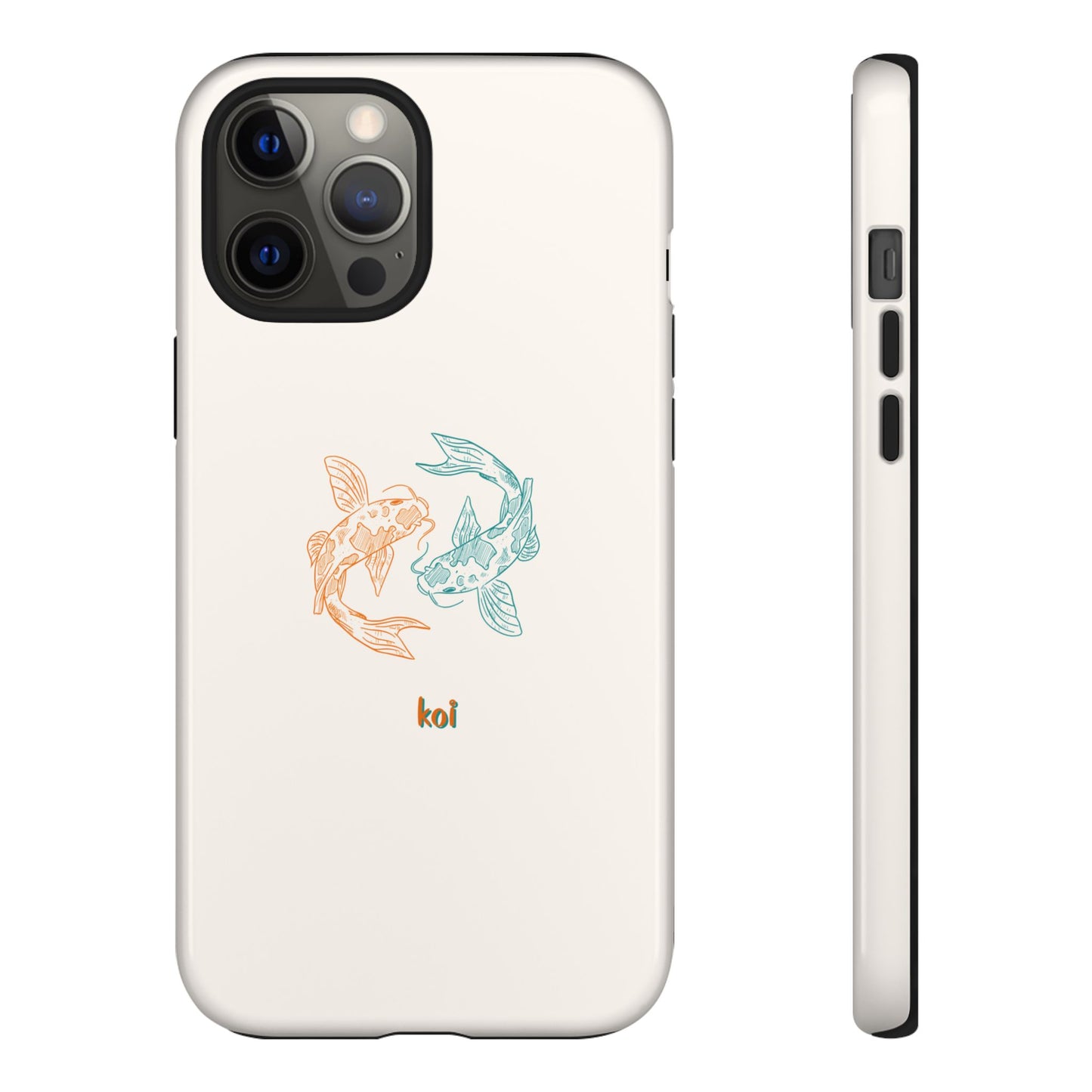 Koi Fish Tough Phone Case - Stylish & Durable Design for Aqua Lovers