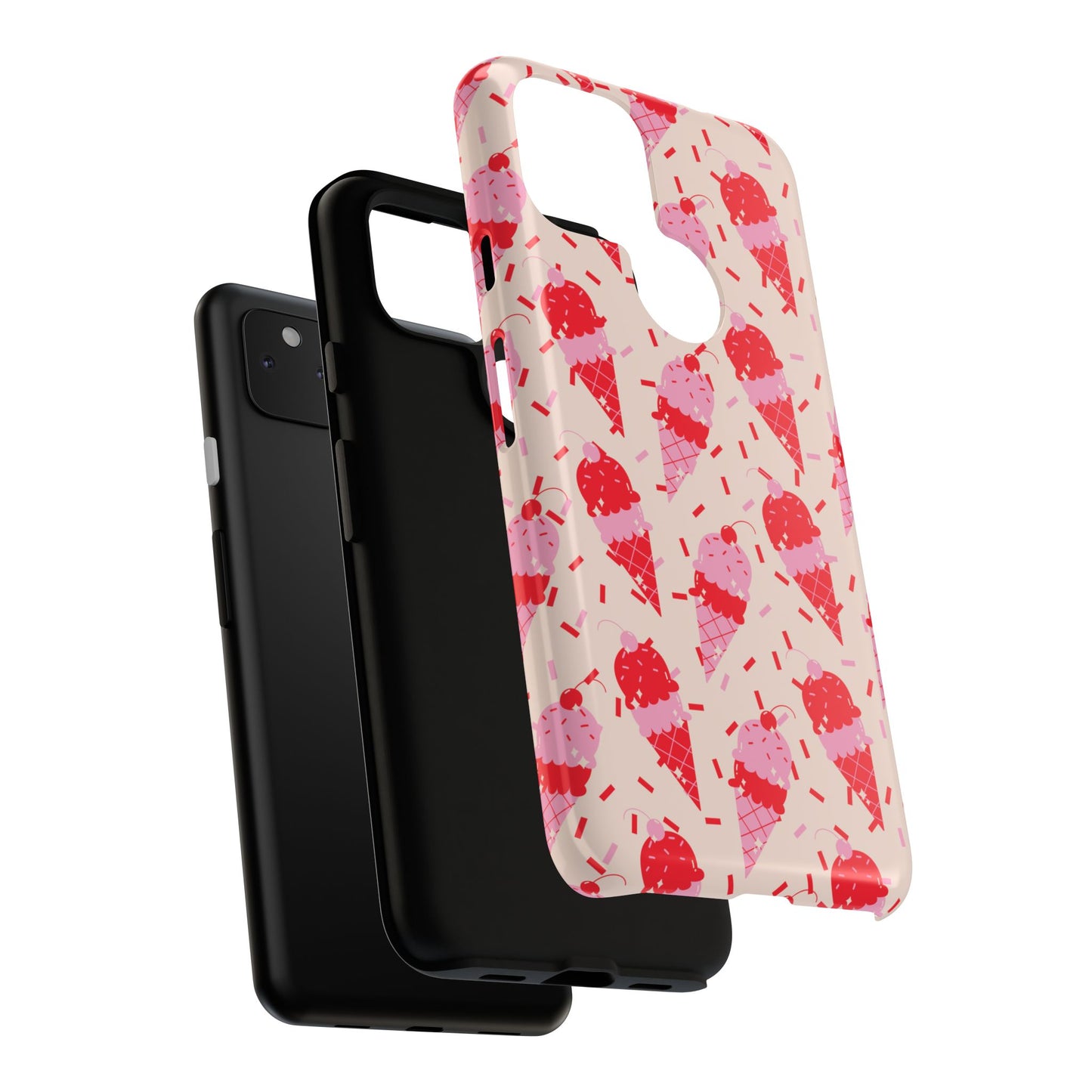 Ice Cream Phone Case - Cute Tough Cases for Ice Cream Lovers, Fun Summer Accessory, Birthday Gift, Colorful iPhone Cover