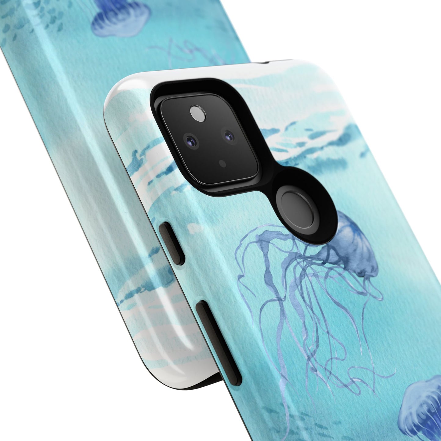 Ocean-Inspired Tough Phone Case with Jellyfish Design