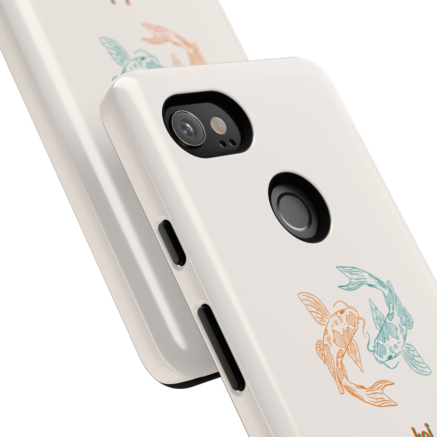Koi Fish Tough Phone Case - Stylish & Durable Design for Aqua Lovers