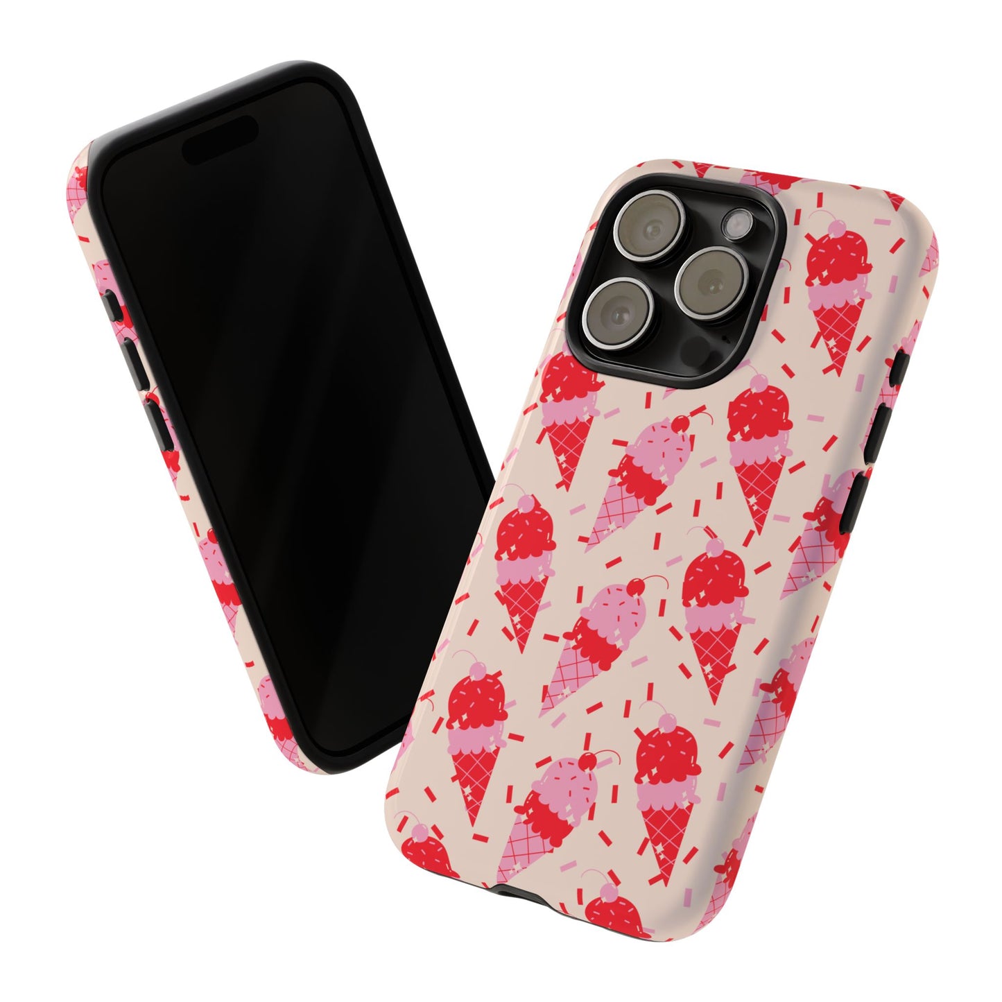 Ice Cream Phone Case - Cute Tough Cases for Ice Cream Lovers, Fun Summer Accessory, Birthday Gift, Colorful iPhone Cover