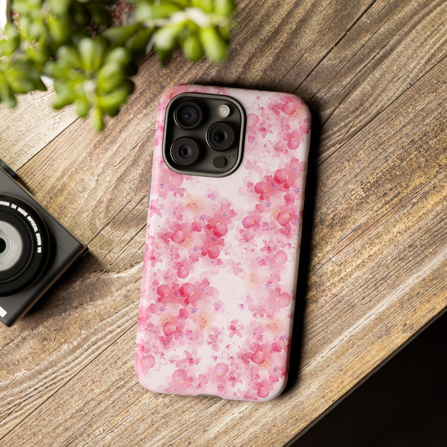 Floral Phone Case - Tough Cases with Pink Blossom Design