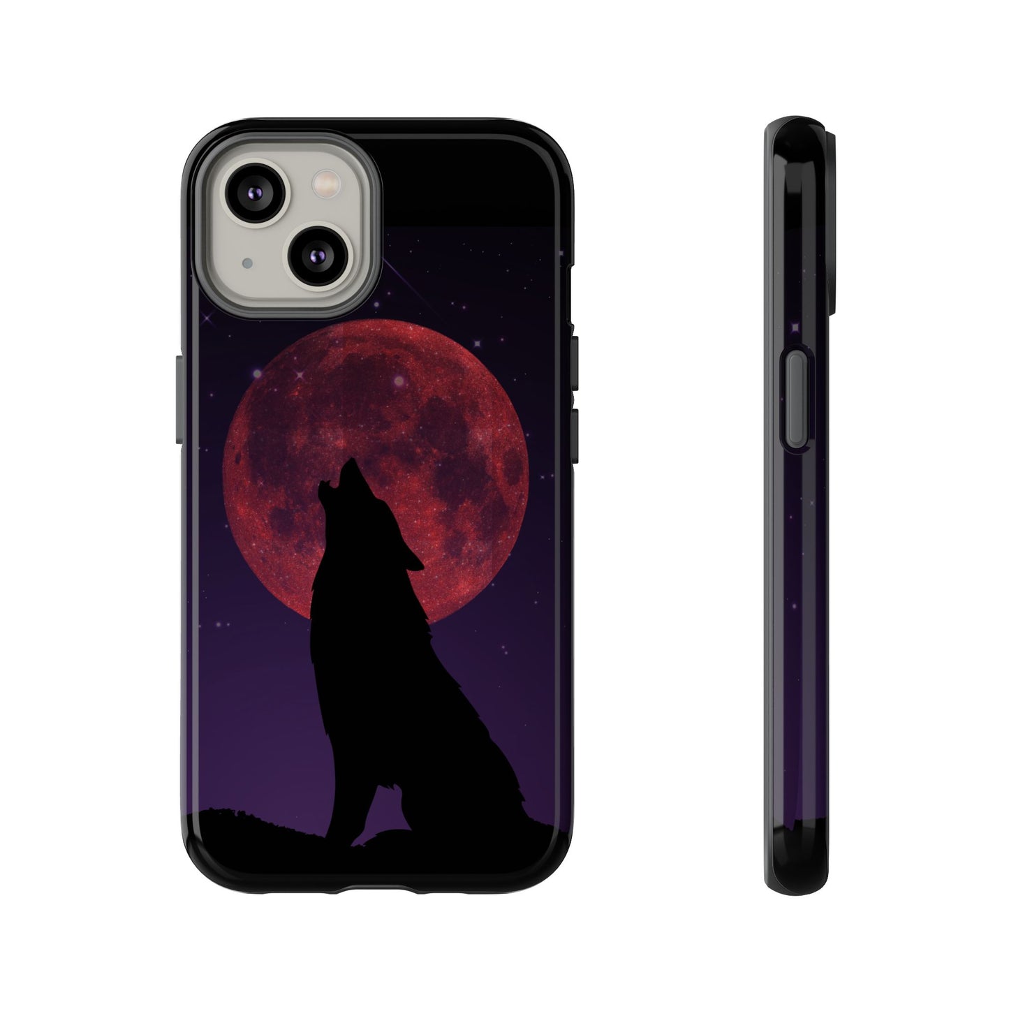 Wolf Howling at Blood Moon Phone Case - Tough & Stylish Protector