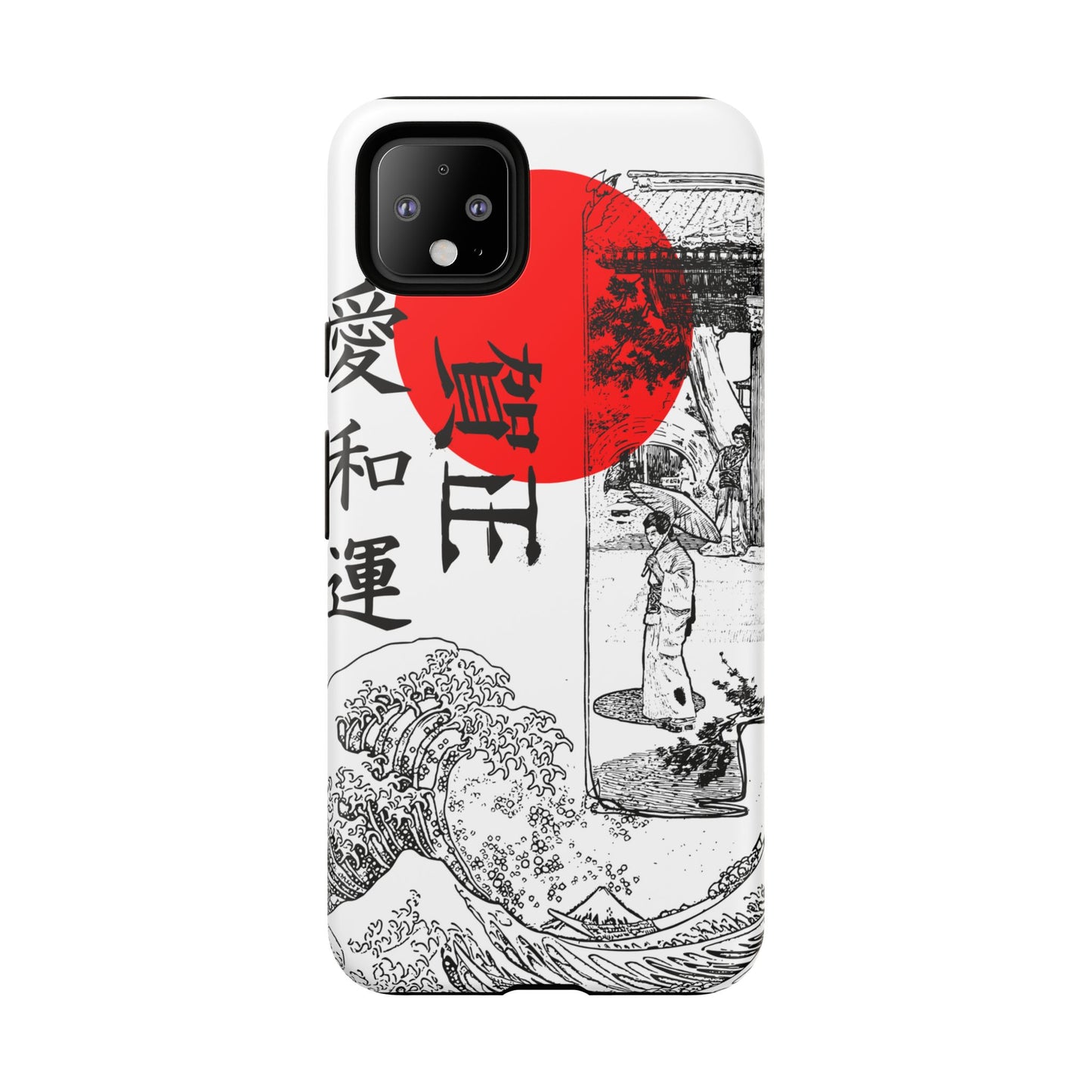 Japanese Zen Art Phone Case - Tough Cases with Wave Design