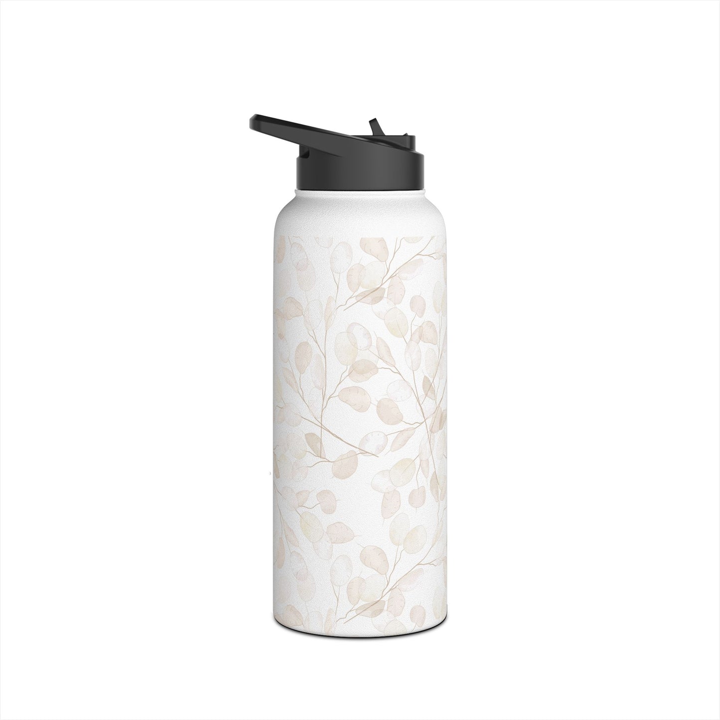 Elegant Floral Stainless Steel Water Bottle - Eco-Friendly Travel Flask