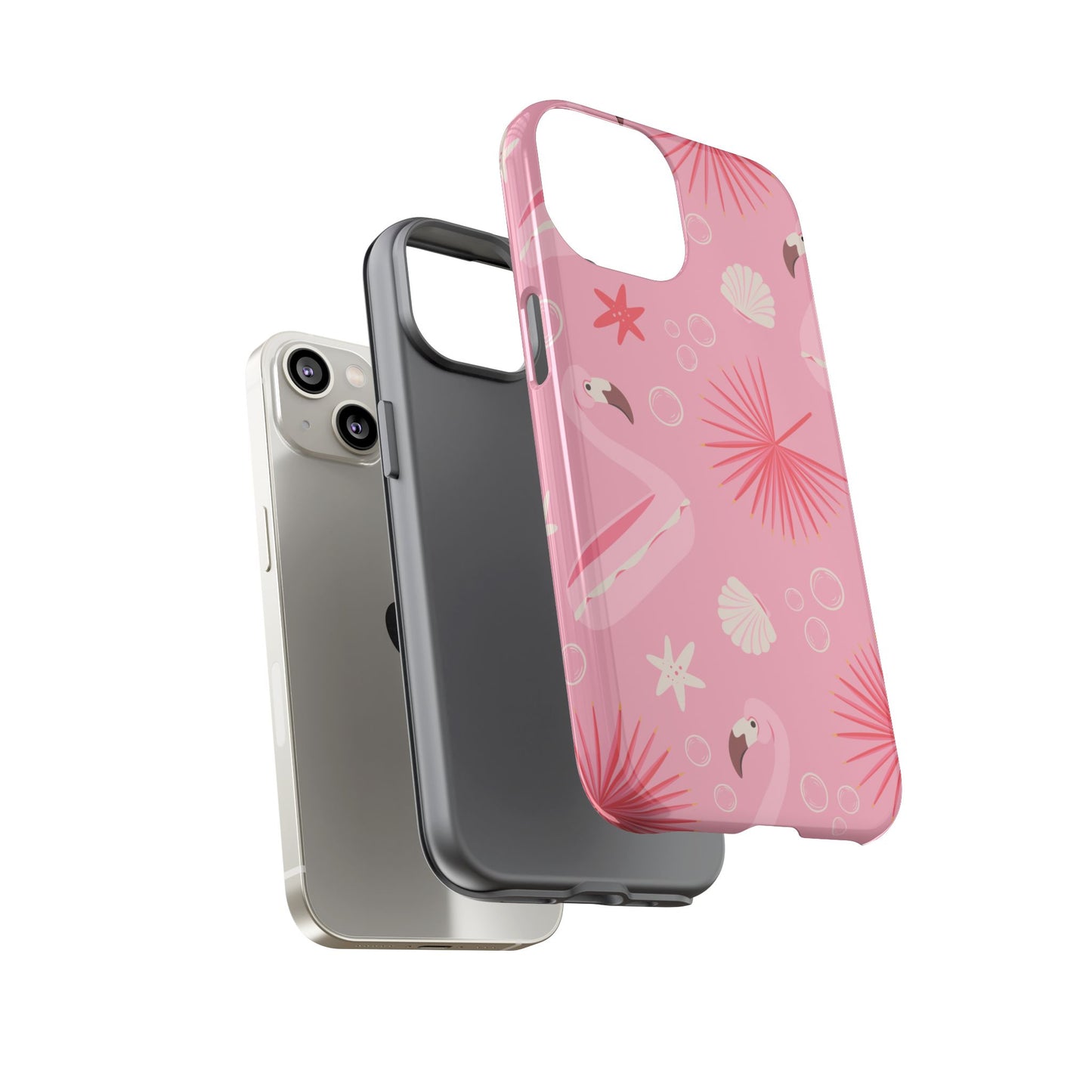 Tough Cases: Tropical Flamingo Phone Case for Summer Vibes
