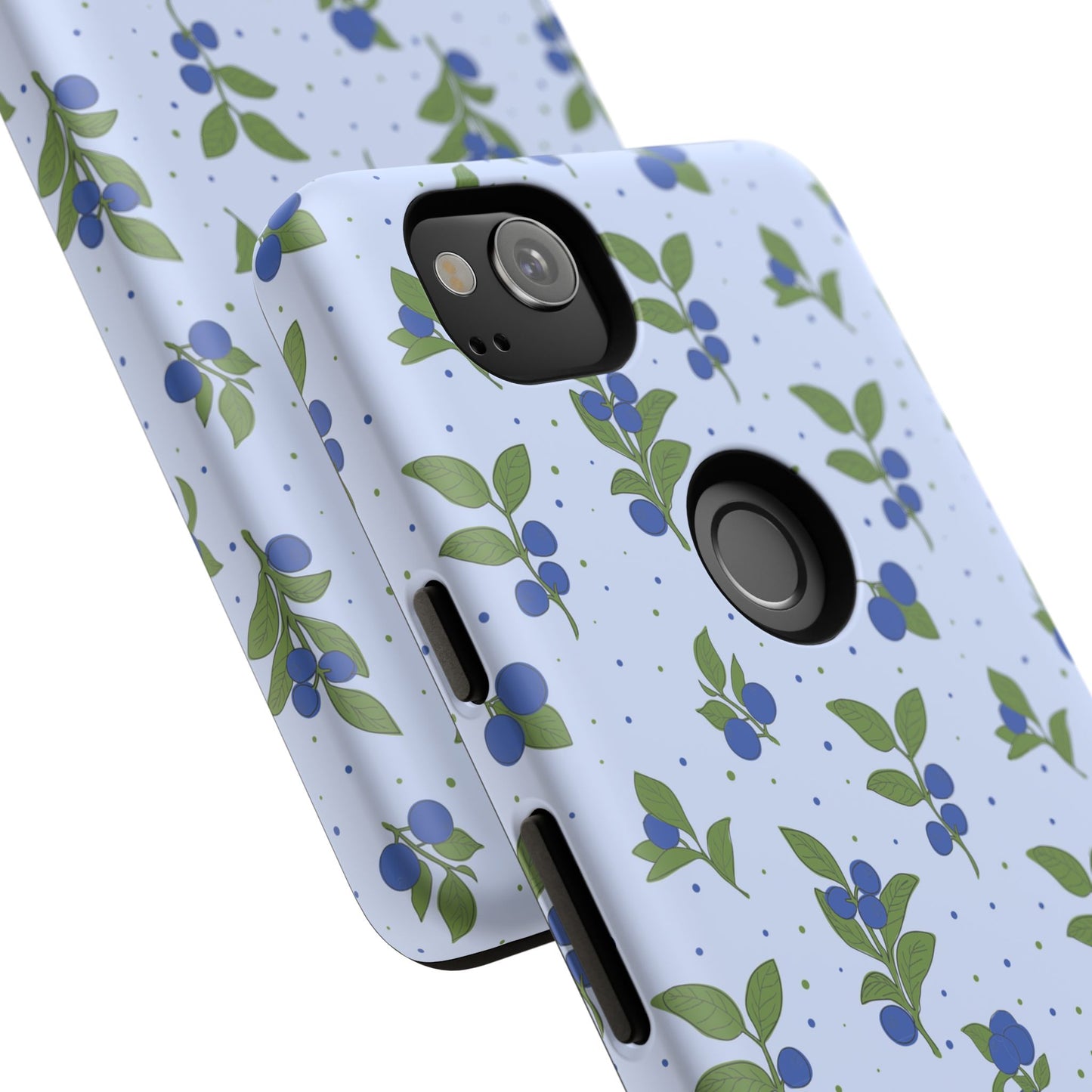 Floral Tough Phone Case - Blueberry Blossom Design