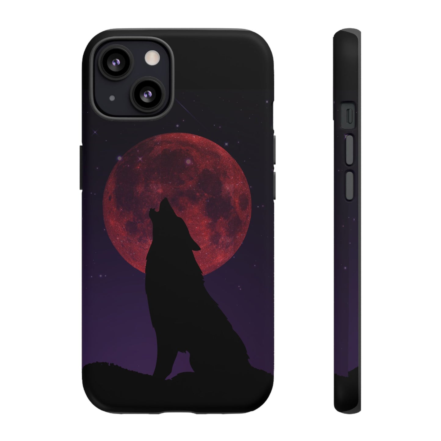 Wolf Howling at Blood Moon Phone Case - Tough & Stylish Protector