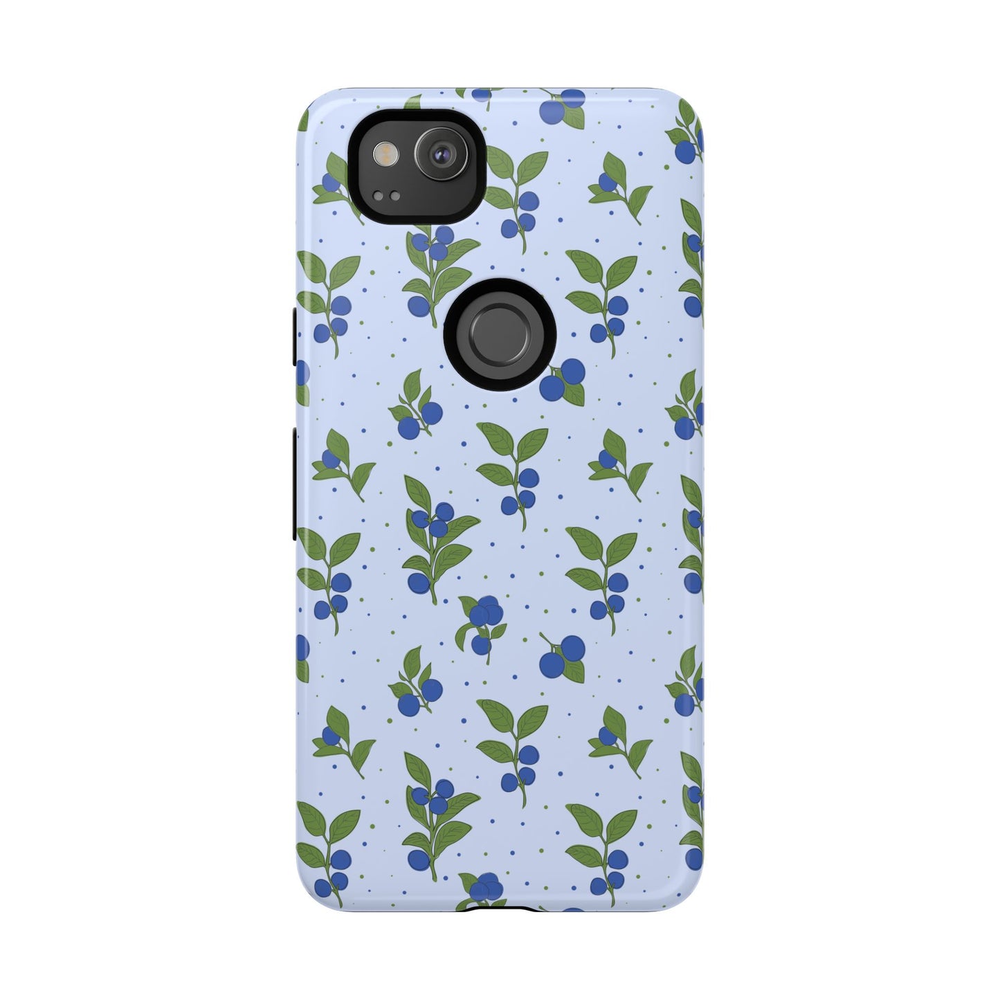 Floral Tough Phone Case - Blueberry Blossom Design