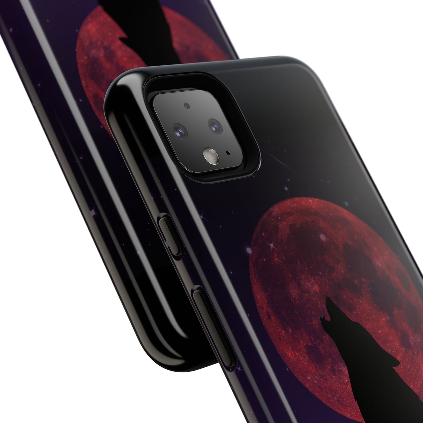 Wolf Howling at Blood Moon Phone Case - Tough & Stylish Protector