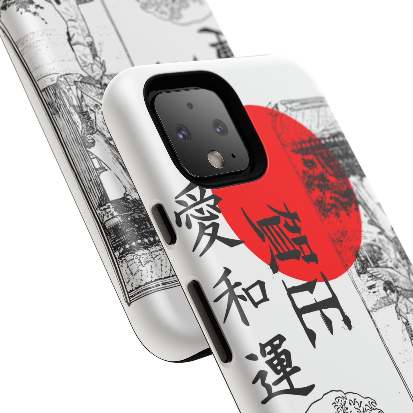 Japanese Zen Art Phone Case - Tough Cases with Wave Design