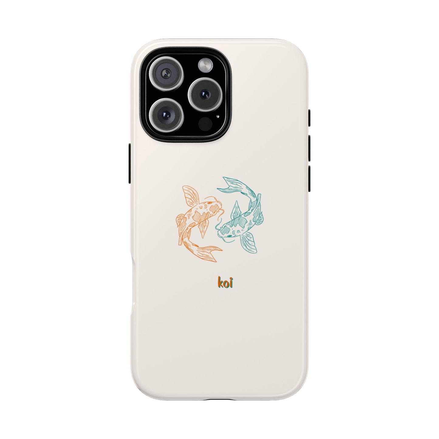 Koi Fish Tough Phone Case - Stylish & Durable Design for Aqua Lovers