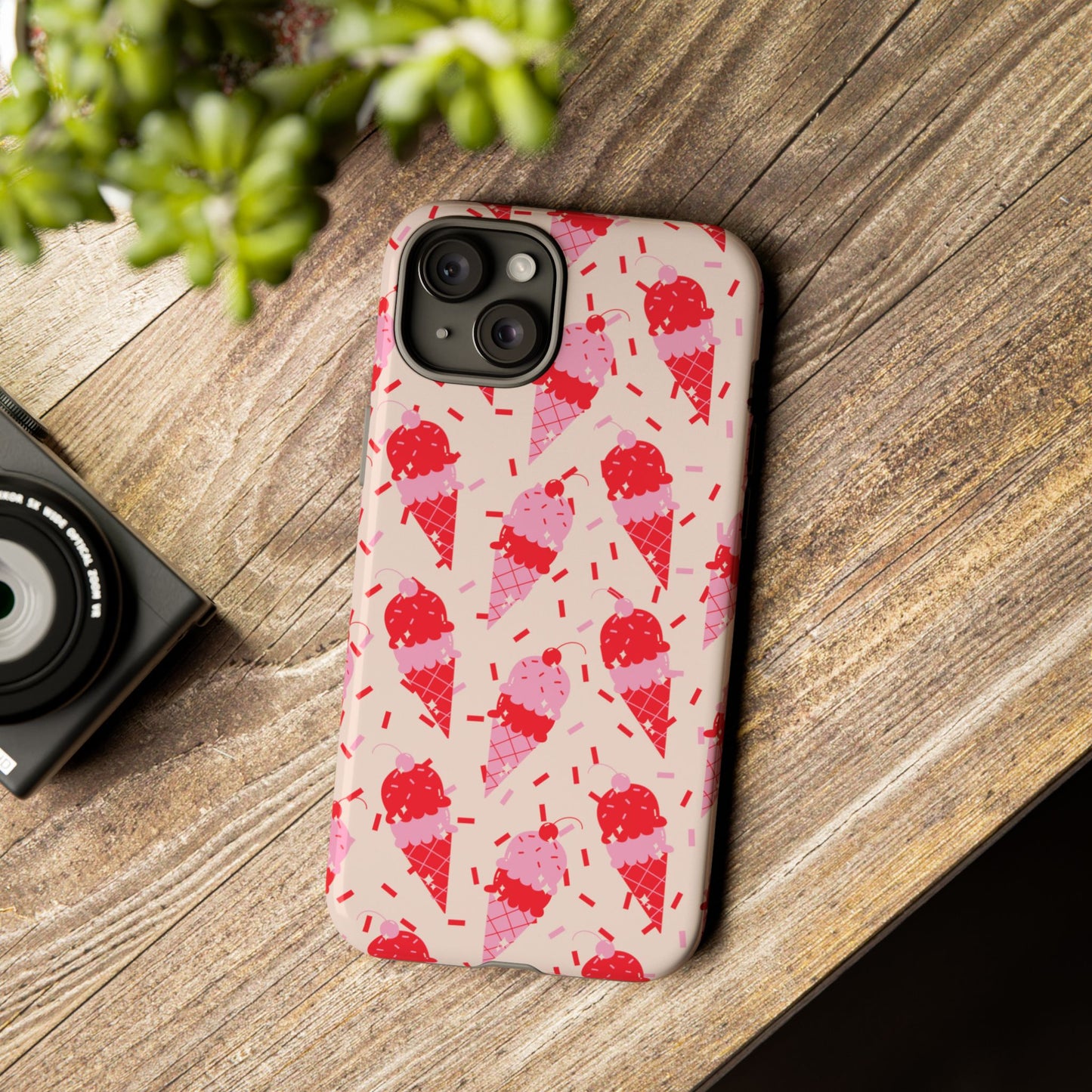 Ice Cream Phone Case - Cute Tough Cases for Ice Cream Lovers, Fun Summer Accessory, Birthday Gift, Colorful iPhone Cover