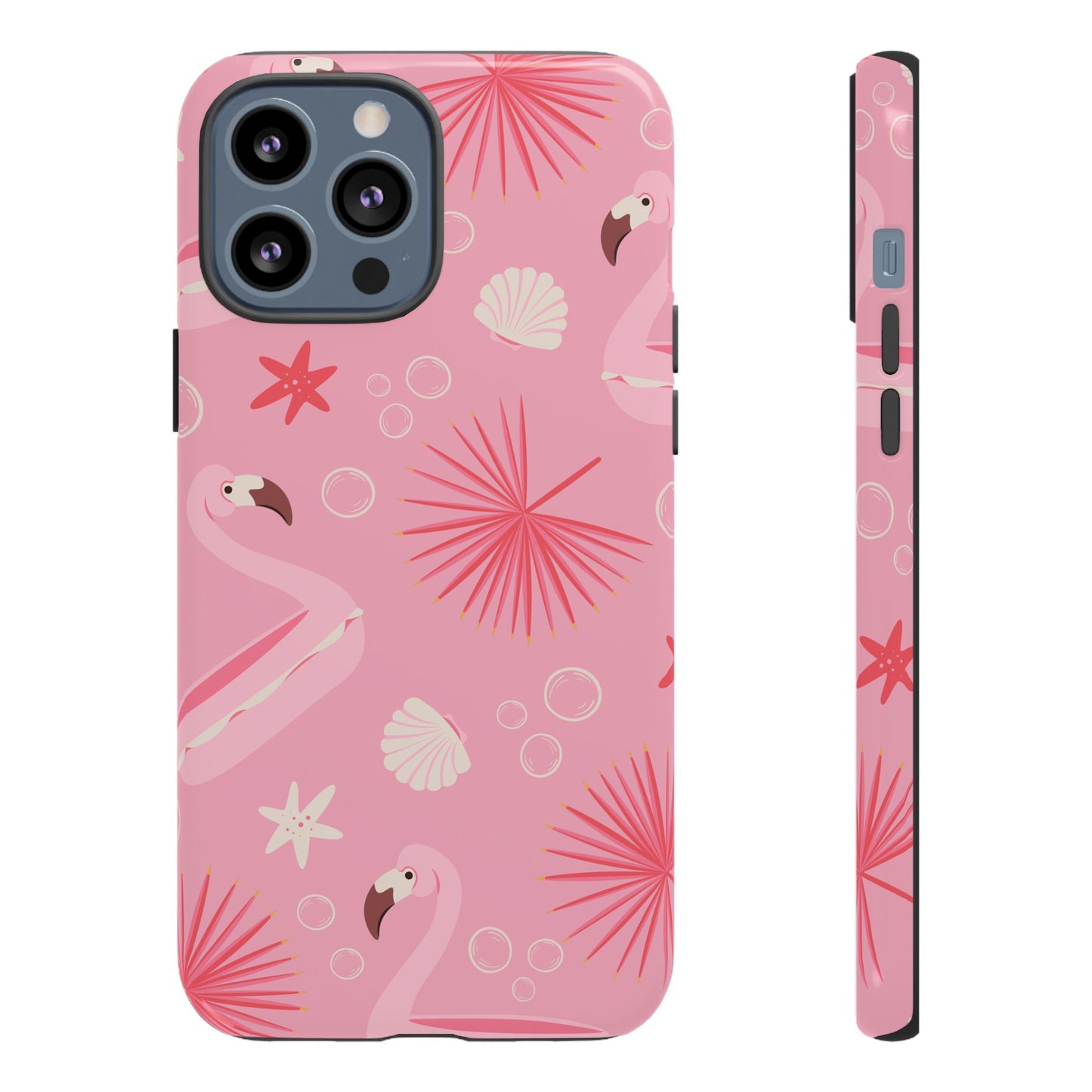 Tough Cases: Tropical Flamingo Phone Case for Summer Vibes