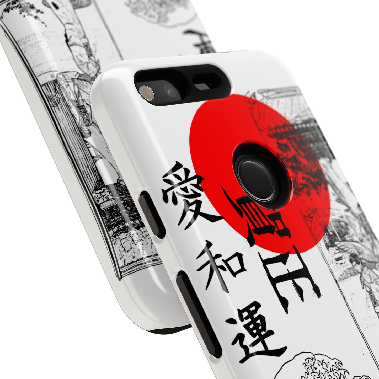 Japanese Zen Art Phone Case - Tough Cases with Wave Design