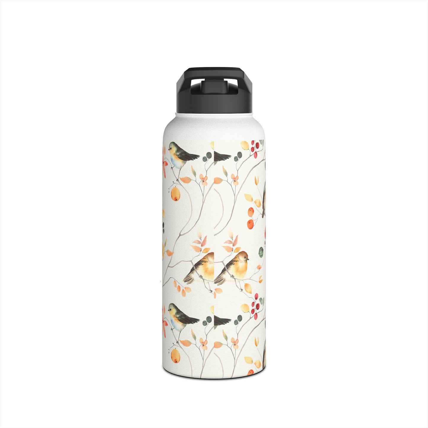 Stainless Steel Water Bottle, Standard Lid - Birds