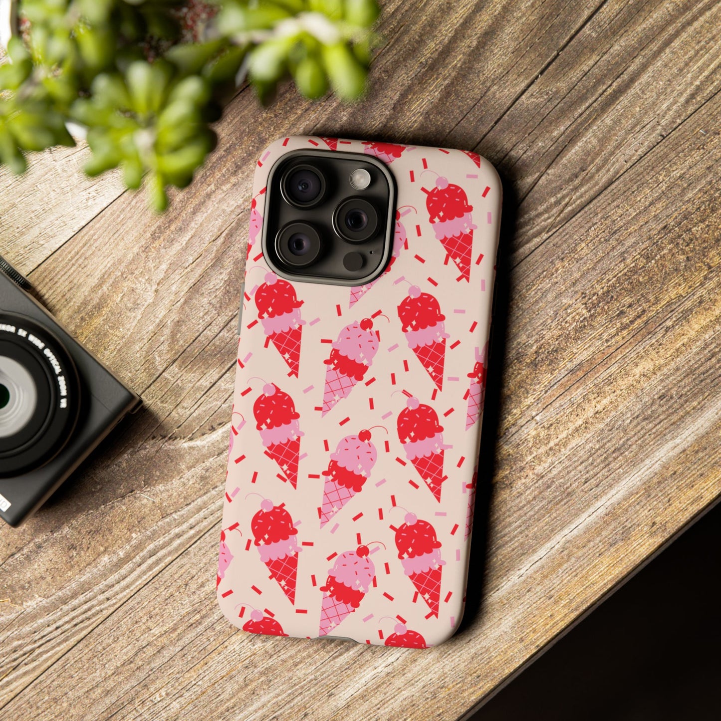 Ice Cream Phone Case - Cute Tough Cases for Ice Cream Lovers, Fun Summer Accessory, Birthday Gift, Colorful iPhone Cover