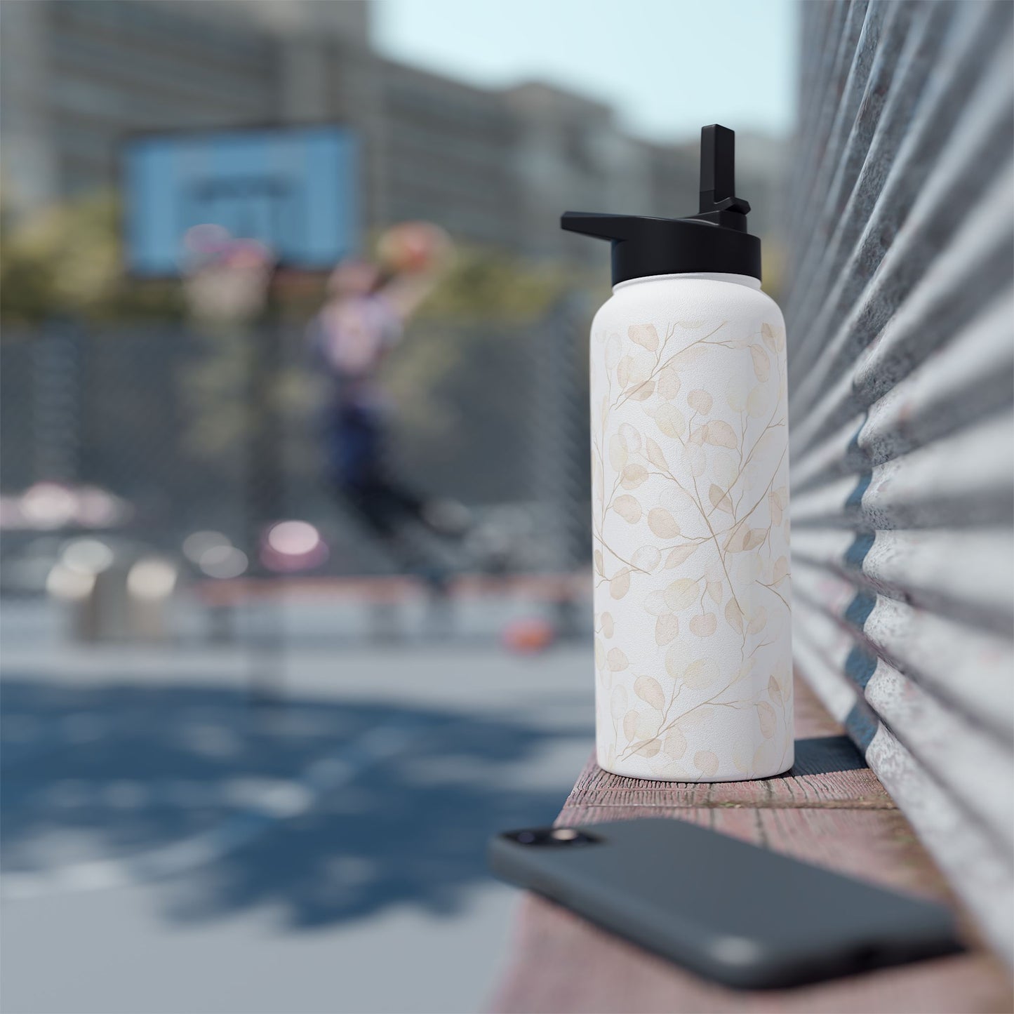 Elegant Floral Stainless Steel Water Bottle - Eco-Friendly Travel Flask