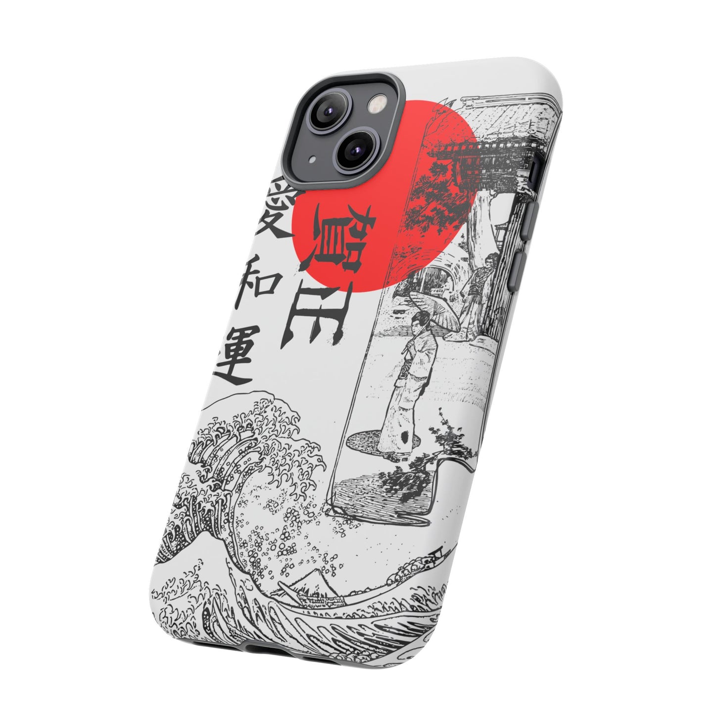 Japanese Zen Art Phone Case - Tough Cases with Wave Design