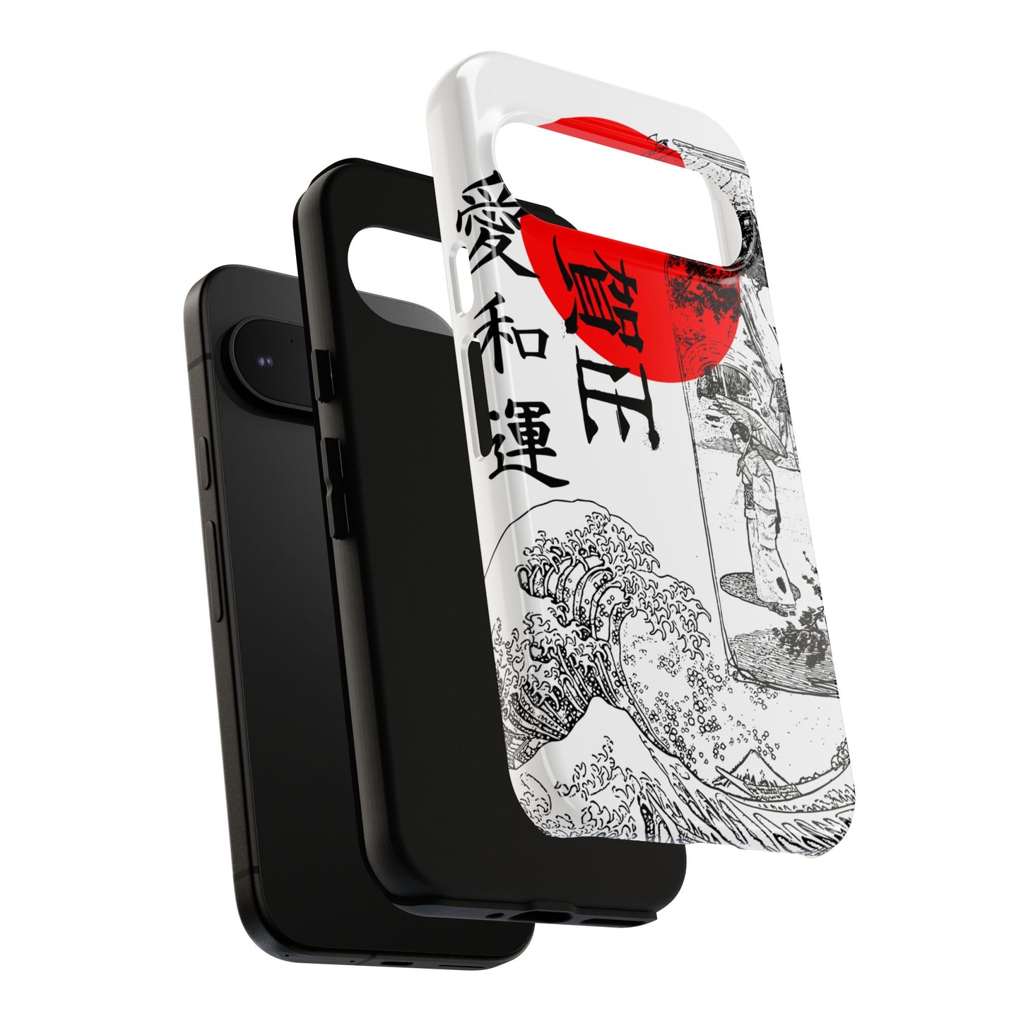 Japanese Zen Art Phone Case - Tough Cases with Wave Design