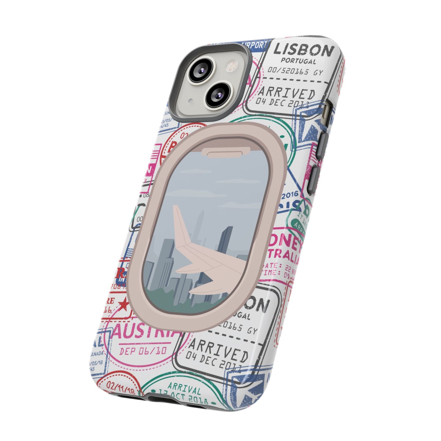 Travel-Themed Phone Case with Airplane Design