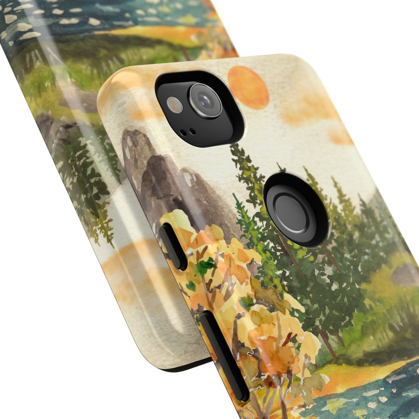 Artistic Phone Case with Ducks and Nature Scene